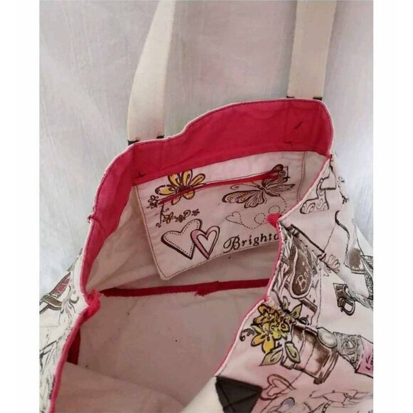 Brighton Canvas Tote Large Shopping Hearts - Picture 7 of 10